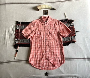 Camicia Levi's Longhorn M Barstow Western Red Check Rockabilly LVC-ish 2008 nuova senza etichette - Foto 1 di 12