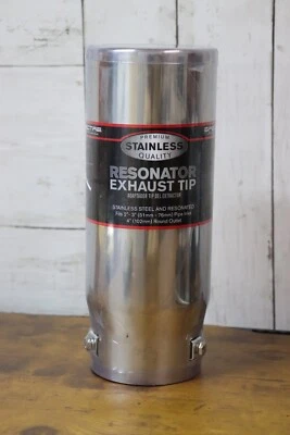 Punta de escape punta de lápiz de 4" - acero inoxidable se adapta a tubo de 2" - 3" atornillado - NUEVO Foto 1 de 2