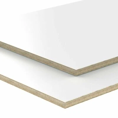 18mm Multiplex Platte Sperrholz Platten Zuschnitt Melamin beschichtet weiß - Bild 1 von 4