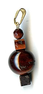 RED TIGERS EYE Nugget Pendant 2" w/ bail x 1/2"" w 52216n - Bild 1 von 1