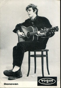 DONOVAN   : original german 60's promotion flyer / card : VOGUE 1966 - Bild 1 von 2
