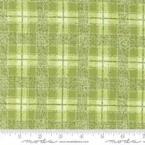 PANSY'S POSIES Green Fern Plaid Quilt Fabric Moda / Robin Pickens sold by 1/2 Yd - Picture 1 of 2