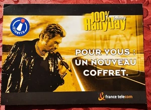 100% JOHNNY HALLYDAY PLAQUETTE PROMO COFFRET ITINERIS FRANCE TELECOM 3 VOLETS - Picture 1 of 5