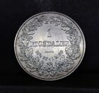 Denmark Silver 1 Rigsbankdaler (Thaler) 1855 FF Good Coin Great Condition