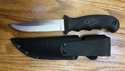 Cuchillo exterior CUTCO 5719JT NUEVO punta de clip borde dentado hoja fija mango negro Foto 1 de 4