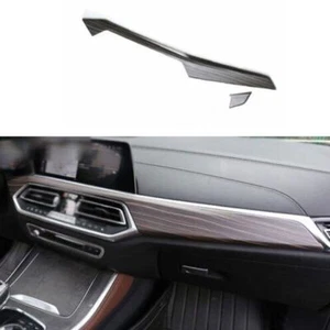 Dashboard Panel Trim Brown Wood Grain Central Console For BMW X5 G05 2019-2022 - Picture 1 of 9