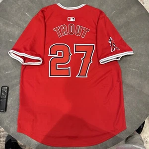 Mike Trout Los Angeles Angels Red Alternate Vapor Jersey Large - $175 Retail - Picture 1 of 8