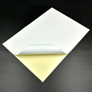 GLOSSY / MATT A4 White Self Adhesive / Sticky Sticker Label Printing Paper Sheet - Picture 1 of 19