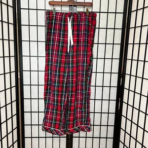 Victoria's Secret Red Plaid Draw string PJ Lounge Pants Size M REG - Picture 1 of 9