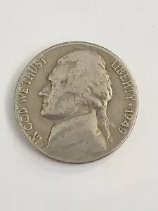 1949 P Jefferson Nickel - Picture 1 of 2
