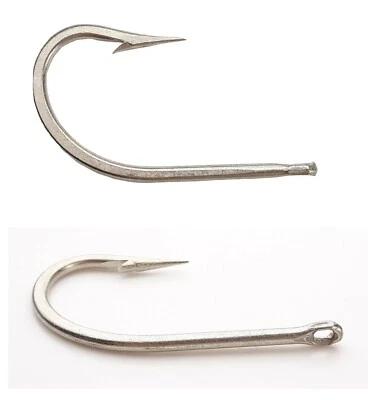 10pk Mustad Needle Eye Hooks 3412C-DT Big Game O'Shaughnessy 2X Strong Hook - Image 1 of 4