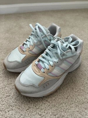 Adidas Originals Retropy F90 Women’s Trainers Sneakers Beige Pink Baby Blue US 8 - Image 1 of 4