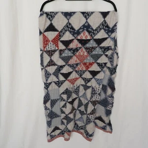 KAPITAL Silenziatore Lana Compressa " Trapunta Patchwork " Sciarpa Giacca Bandana 4 3 5 L - Foto 1 di 7