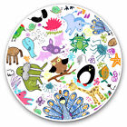 2 x Vinyl Stickers 15cm - Cartoon Animal Sketches Childrens Cool Gift #14202