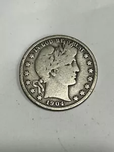1904 50C Barber Half Dollar NICE - Picture 1 of 2