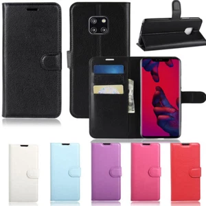 For HUAWEI Mate 20 /Mate 20 Pro Premium Leather Flip Wallet TPU Phone Case Cover - Picture 1 of 15