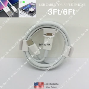 3Ft 6FT USB Charger Cable For iPhone 14 13 12 11 Pro XS Max 8 7 SE Charging Cord - Picture 1 of 14