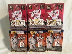 Lote de 6 2021 Panini MLB Baseball Blaster Boxes 3 Select 3 Diamond Kings NUEVO - Imagen 1 de 5