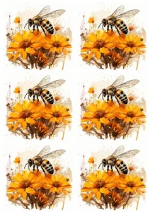 Carta di riso per decoupage album di ritagli artigianato fiori api 37 - Foto 1 di 1