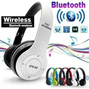 Wireless Headphones Bluetooth Kid Earphone Noise Cancelling Over Ear Stereo AU - Picture 1 of 17