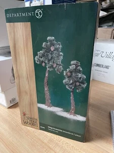 Department 56 North Pole Woods Pinewood Trees Large 2 pieces #56924 - Picture 1 of 2