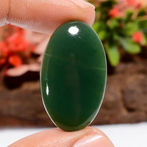 Genuine Green Aventurine Oval Shape Cabochon Loose Gemstone 25 Ct. 30X18X5 mm - Picture 1 of 4