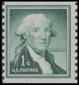 US 1054 George Washington 1c coil single MNH 1968 - Picture 1 of 1