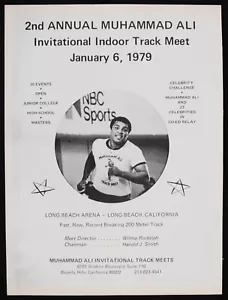 1979 Muhammad Ali Invitational Indoor Track Meet 8"x10" B&W Flyer - Picture 1 of 2