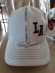Tommy Lasorda signed autograph Los Angeles Dodgers cap hat - Picture 1 of 3
