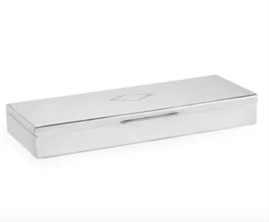NEW RALPH LAUREN CHERRINGTON SILVERPLATE OBLONG THIN BOX - Picture 1 of 12