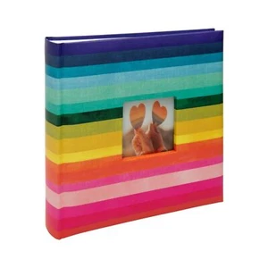 Kenro Rainbow Stripes Pride Photo Album for 200 Photos 6x4” or 7x5" - Picture 1 of 10