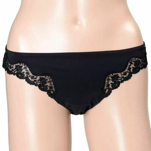 La Perla Women's Black Lace Floral Rose Embroidery Bikini Panties US L IT 4 - Picture 1 of 5