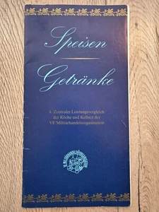 DDR Konvolut Getränke- u Speisenkarten VE MHO Zentraler Leistungsvergleich 1986 - Bild 1 von 6