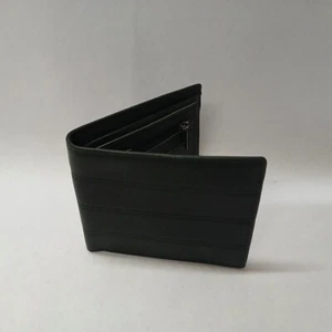 Schwarze Herren-Geldbörse, mehrere Abschnitte + Fächer für Kreditkarten - brandneu - Bild 1 von 4