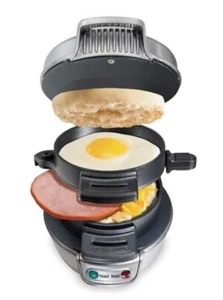 Hamilton Beach Breakfast Sandwich Maker w/ Egg Cooker Ring ~Model #25475A ~ NEW - Picture 1 of 8