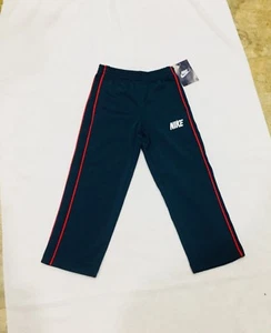 NWT Boys Sz 4 Nike Athletic Track Sweat Poly Pants Blue/Red Ret $30 - Picture 1 of 2