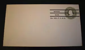 1917 US Scott #U421 - 1 Cent Embossed Envelope - Precancel - Boston, MA - Picture 1 of 3