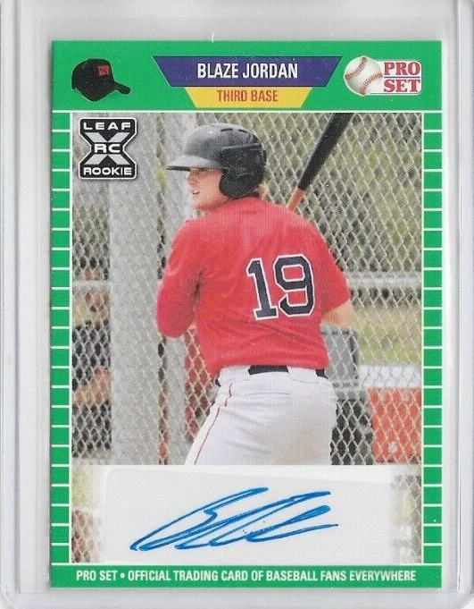 Blaze Jordan Boston Red Sox 2021 Pro Set Leaf Rookie Green Auto #PS-BJ1 - Image 1 of 1