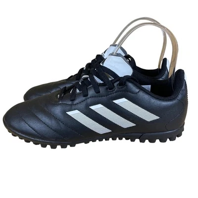New Adidas Soccer Cleats Turf Shoes Kids Size 6 US Black White Youth Football - Image 1 of 4