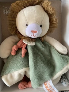 Doudou et Compagnie Paris Couleurs Savane Lion Baby Security Blanket Lovey - Picture 1 of 2