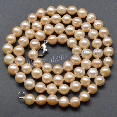 Collar de perlas cultivadas de agua dulce multicolor natural genuino 14-48"" Foto 1 de 4