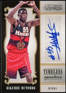 2012-13 Panini Timeless Treasures /99 #34 Dikembe Mutombo Auto Hawks - Picture 1 of 2