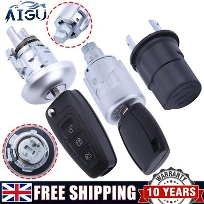 DOOR BONNET IGNITION BARREL 2 KEYS FOR FORD TRANSIT CUSTOM COMPLETE LOCK SET MK8 - Image 1 of 4