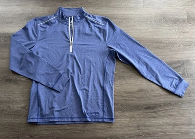 Pullover Johnnie-O CMKO1030 1/4 Cremallera Preparación Formance Azul JP MORGAN M 🔥🔥 Foto 1 de 4