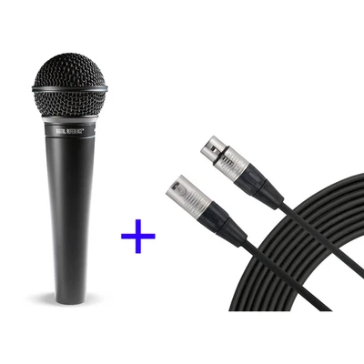 Digital Reference DRV100 Dynamic Cardioid Handheld Microphone + 15ft XLR Cable - Image 1 of 4