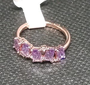 Bomb Party Collezione Originale Taglia 6 RBP4601 "The Ava Ring" Tanzanite su RG - Foto 1 di 7