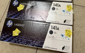 2 HP 141A Black Original LaserJet Toner Cartridge, ~950 pages, W1410A - Afbeelding 1 van 1