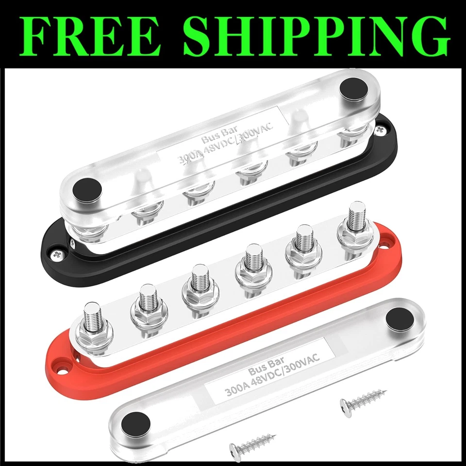 High-Performance 300A Bus Bar Distribution Block for Solar & Vehicle Systems - Image 1 of 4