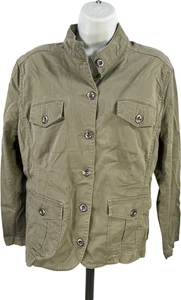 Chaqueta con botones Chico’s Platinum verde manga larga para mujer - 2/US L - Imagen 1 de 3