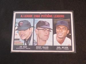 1967 Topps #235 JIM KAAT-DENNY MCLAIN-EARL WILSON Pitching Leaders card! - Picture 1 of 2